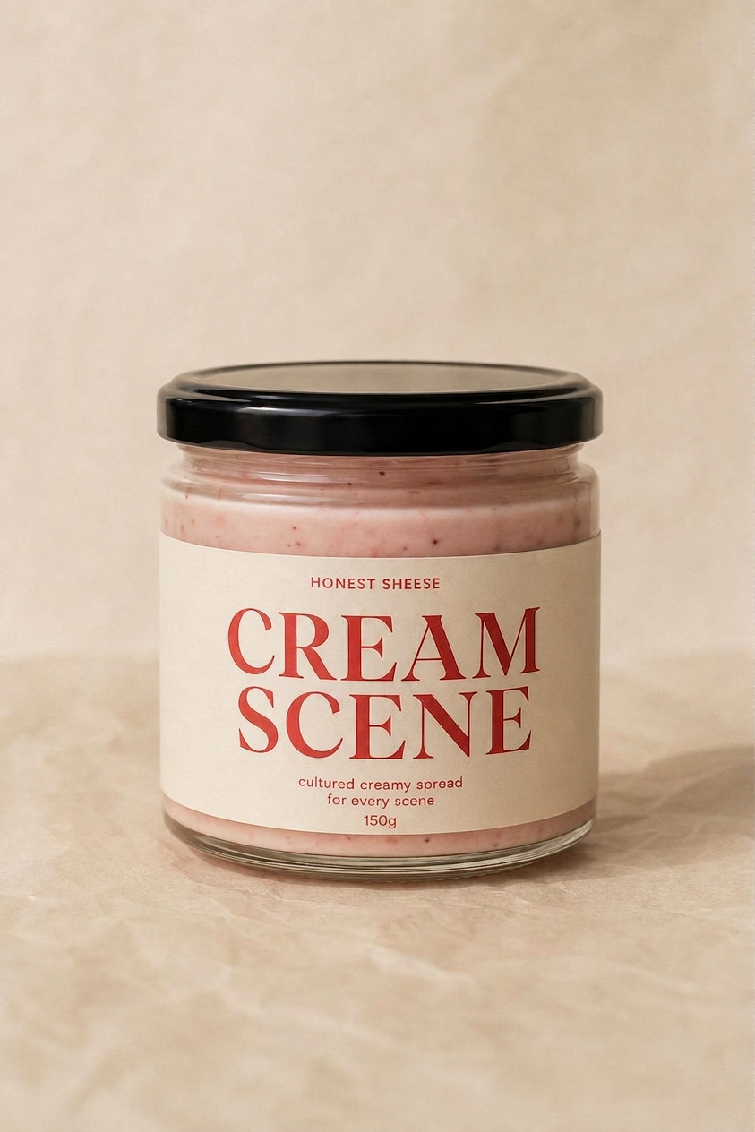 Honest Sheese Cream Scene packaging